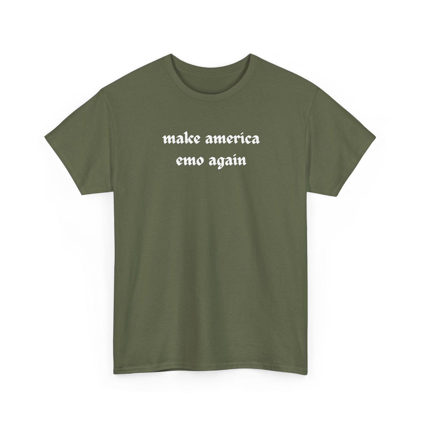 make america emo again Tee | Text Graphic Shirt, Gothic Font