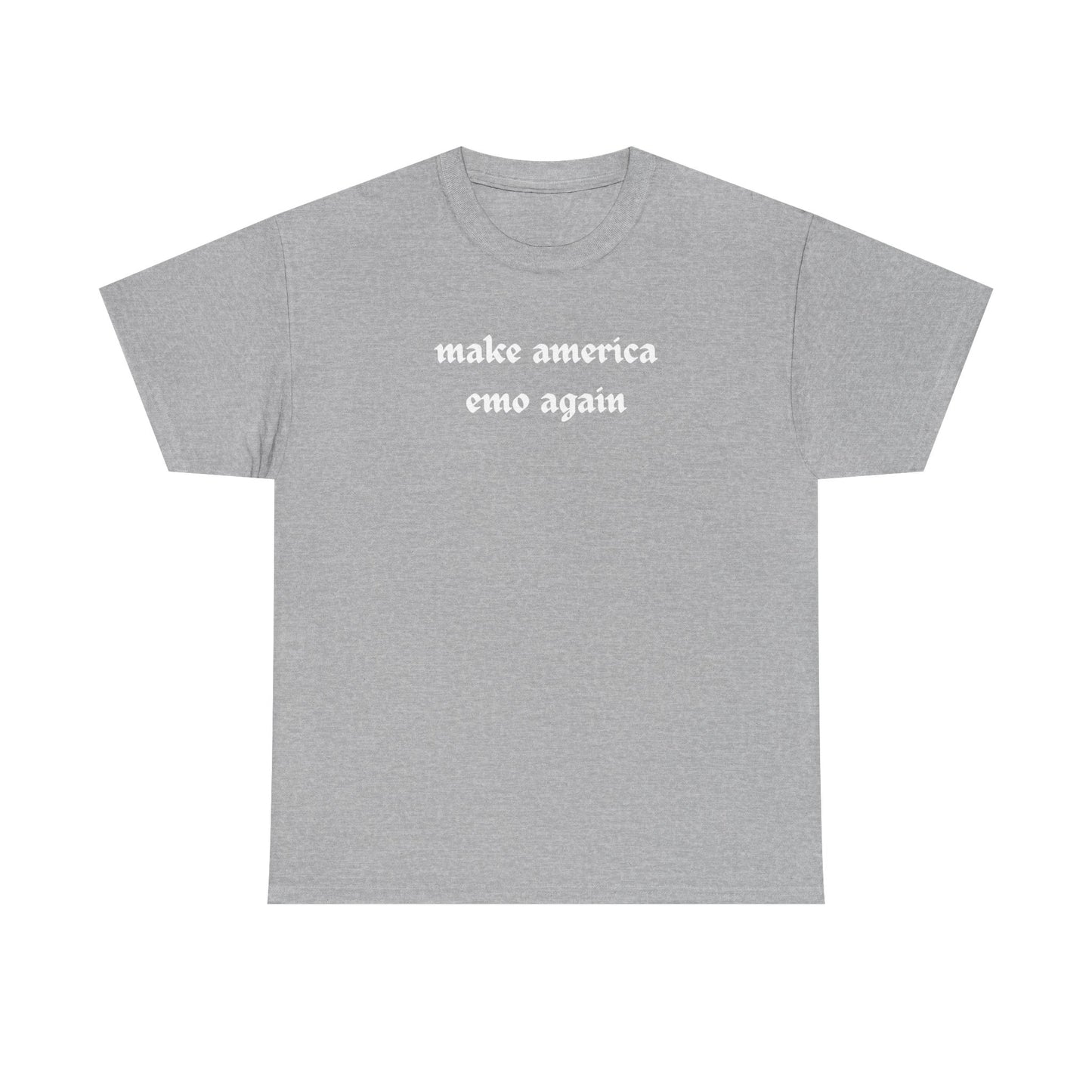 make america emo again Tee | Text Graphic Shirt, Gothic Font