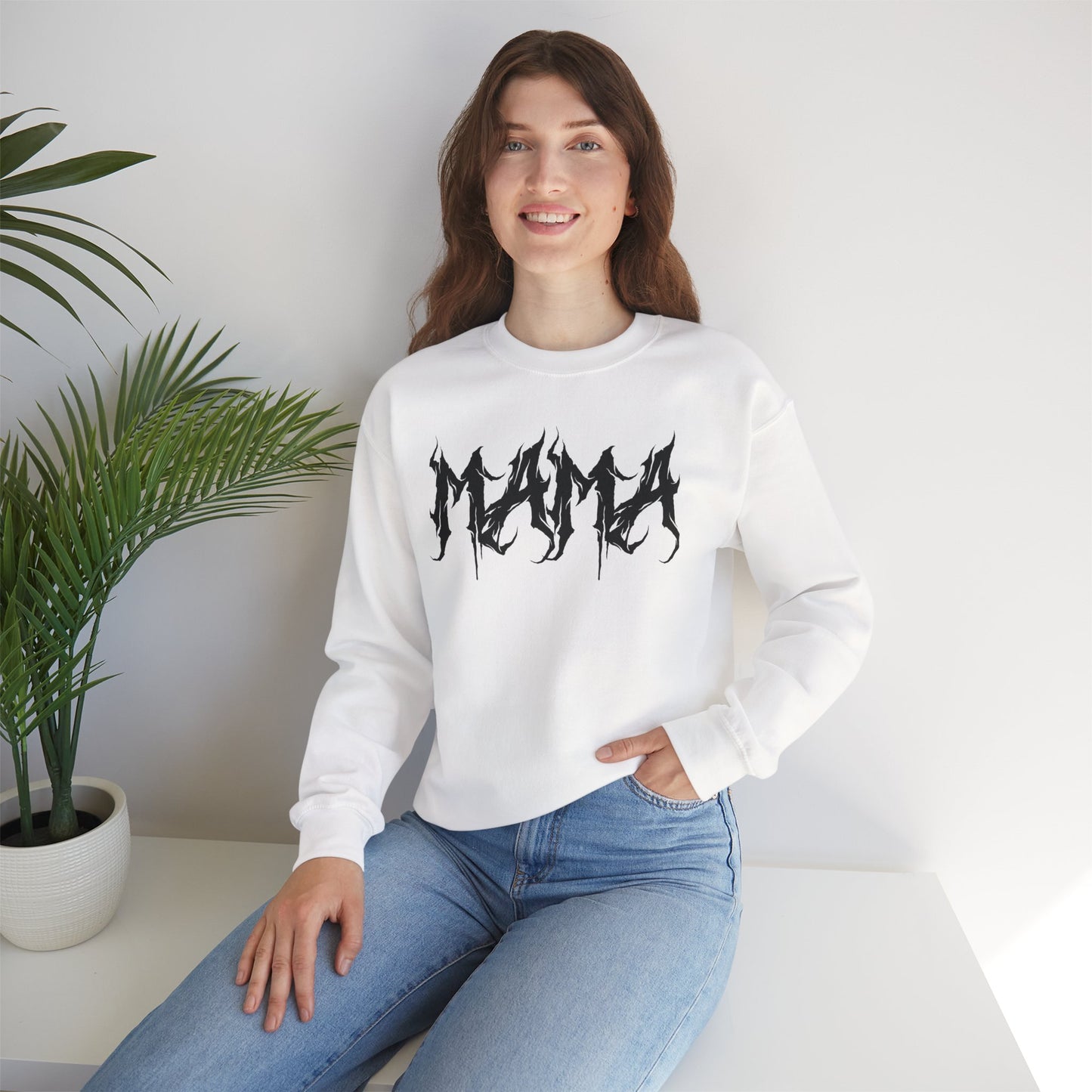 Mama Crewneck Sweatshirt Black & White